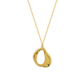 Gold Irregular Hollow Organic Open Pendant Necklace view 5