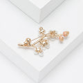Gold Plum Blossom Branch Brooch Pearl Enamel Flower Pin view 4