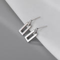 Geometric Stud Earrings Five Shape Options Polished Metal Jewelry view 4