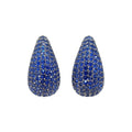 Pavé Teardrop Stud Earrings in Pink and Blue Fashion Jewelry view 5