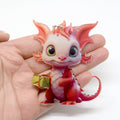 Christmas Baby Dragon Printed Acrylic Ball Chain Hanging Charms view 6