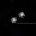Silver Tone Dandelion Burst Stud Earrings For Women view 4