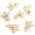 Marquise Crystal Butterfly Charms in Ten Colors and Two Metal Tones view 9