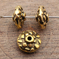 Mosaic Disc Bead In Antique Gold And Antique Copper For Jewelry Making view 4