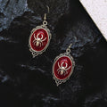 Gothic Oval Spider Cameo Keychain Necklace Earring 6 Styles view 7