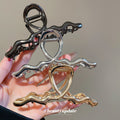 Metal Wave and Plumeria Flower Hair Claw Clips Multi Finish view 1