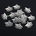 Graduation Cap and Year Number Charms in Silver Tone Metal view 3