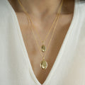 Gold Tone Hinged Photo Locket Necklace In Three Shapes view 2