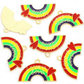 Rainbow and Heart Enamel Charms in Eight Color Combinations view 6