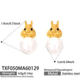 Squirrel and White Pearl Necklace and Earring Collection in Four Finishes view 7