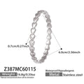 Stainless Steel Geometric Heart Clasp Bangles Gold Steel view 11
