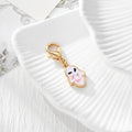 Gold Tone Pressed Flower Hamsa Lobster-Clasp Charms in Nine Options view 3