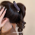 Ruched Fabric Banana Hair Clips Polka Plaid 3 Styles view 3