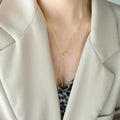 Circle Ring Bar Y Lariat Necklace Gold Or Rose Gold view 4