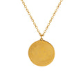 Gold Sun Moon Face Round Pendant Necklace Fine Chain Medallion view 5