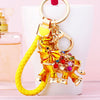 Yellow-Braided-Loop Gold-Lucky-Elephant