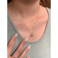 Gold Tone Hollow Circle Pearl Pendant Box Chain Necklace view 4