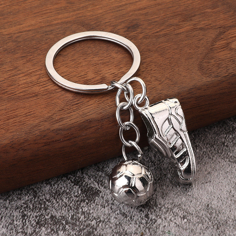 Football Soccer Shoe Zinc Alloy Keychain Souvenir Gift