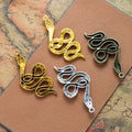 Coiled Snake Textured Alloy Pendant Charm in 4 Finishes view 2