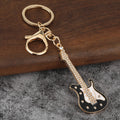 Mini Electric Guitar Metal Keychain Gift Bag Charm Pendant