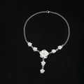 Silver Rose Motif Finished Necklace and Bracelet Jewelry view 6