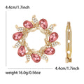 Circular Crystal Scarf Brooch in Four Colors for Jackets, Coats, and Scarves view 9