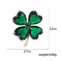 Four Leaf Clover Crystal Brooch for Jackets Scarves and Coats view 5