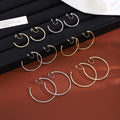 Gold and Silver Three Four and Five Centimeter Ear Clips view 1