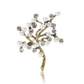 Pearl Branch Tree Brooch in Silver or Gold Tone Finish view 5