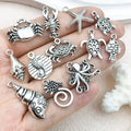 Antique Silver Turtle and Starfish Metal Charms with 16 Listed Options view 4