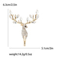Crystal Antler Deer Brooch for Jackets Scarves and Lapels view 7