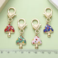 Mushroom Charms With Heart Lobster Clasps, Two Four-Piece Sets view 4