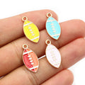 Colorful Enamel Football Alloy Charms for Jewelry Making view 2