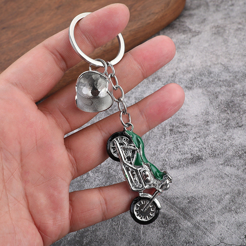 Metal Motorcycle Model Keychain Creative Harley Style Key Ring
