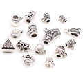 Antique Silver Triangle Pattern Pendant Bails with Loop view 5