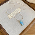 Blue Beaded Ocean Charm Necklaces with Shell and Starfish view 7