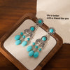 Silver Turquoise Tassels
