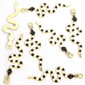 Striped Snake Enamel Metal Jewelry Charms, 12 Colorways view 10