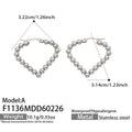 Beaded Geometric Hoop Earrings in Three Gold and Silver Tone Shapes view 11