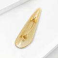 Polished Elongated Teardrop Brooch in Two Metal Tones view 3