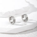 Gold and Silver Tone Patterned Huggie Earrings in Ten Styles view 3