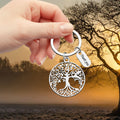 Silver Tree of Life Filigree Keychain Thank You Tag view 4