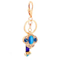 Ruyi-Shaped Metal Keychain With Oval and Faceted Accents view 5
