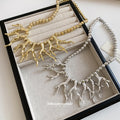 Branch Statement Necklaces in Two Finishes Statement Jewelry Design view 2
