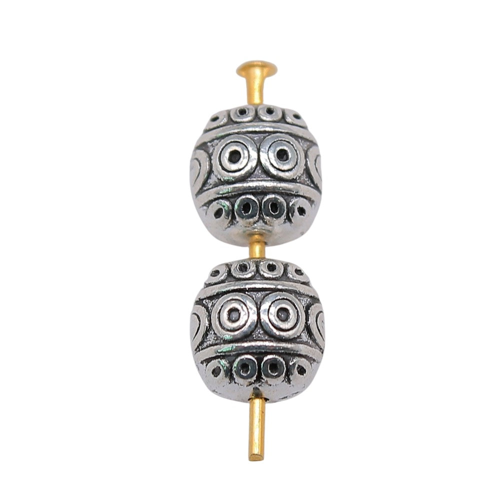 7x7x7mm 1.4g Zinc Alloy Carved Pattern Small Hole Spacer Beads for DIY Bracelet Necklace Making