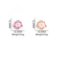 Double Sided Cherry Blossom Charms in Six Enamel Colors view 2