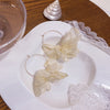 Cream Petal Hoops