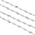 Silver Tone Figural Link Jewelry Chains with Hearts Stars and Dolphins view 4