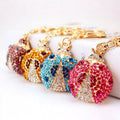 Rhinestone Ladybug Keychain With Split Ring And Lobster Clasp view 11