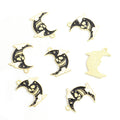 Cat Moon and Skull Enamel Alloy Charm Pendants in Gold and Silver Tones view 7
